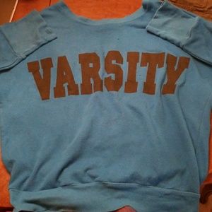 **final price** Off Shoulder crew sweater